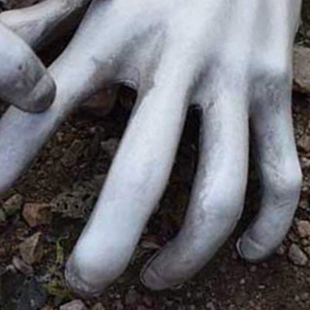 Sculpture en Béton Mains Entrelacées Gris Vieilli