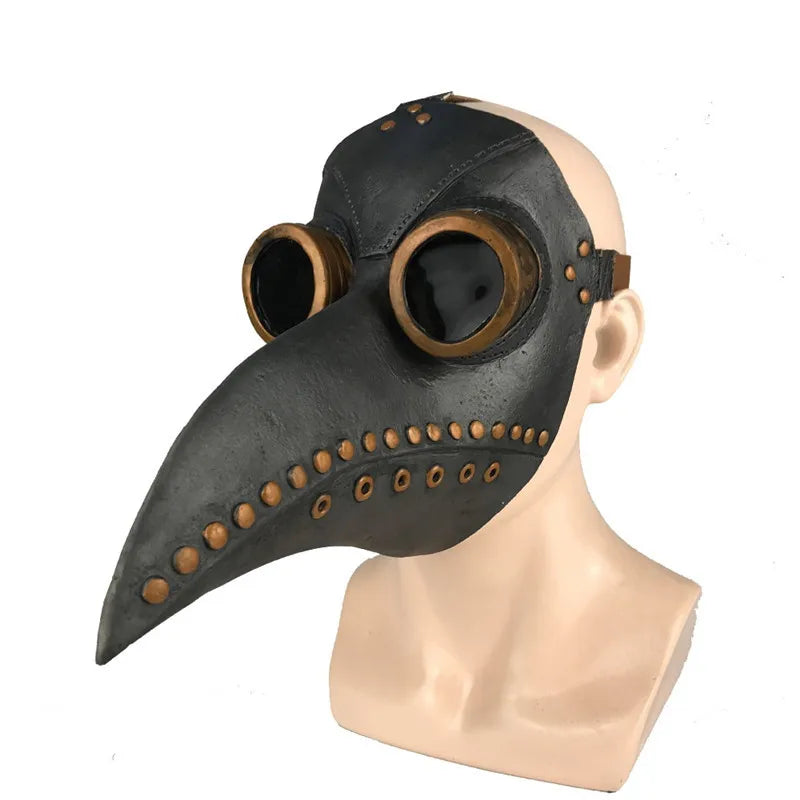 Masque de Peste Steampunk en Simili Cuir Noir