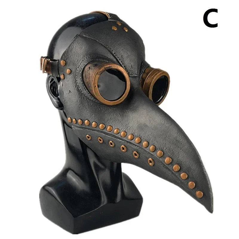 Masque de Médecin de la Peste Gothique en Cuir Vieilli