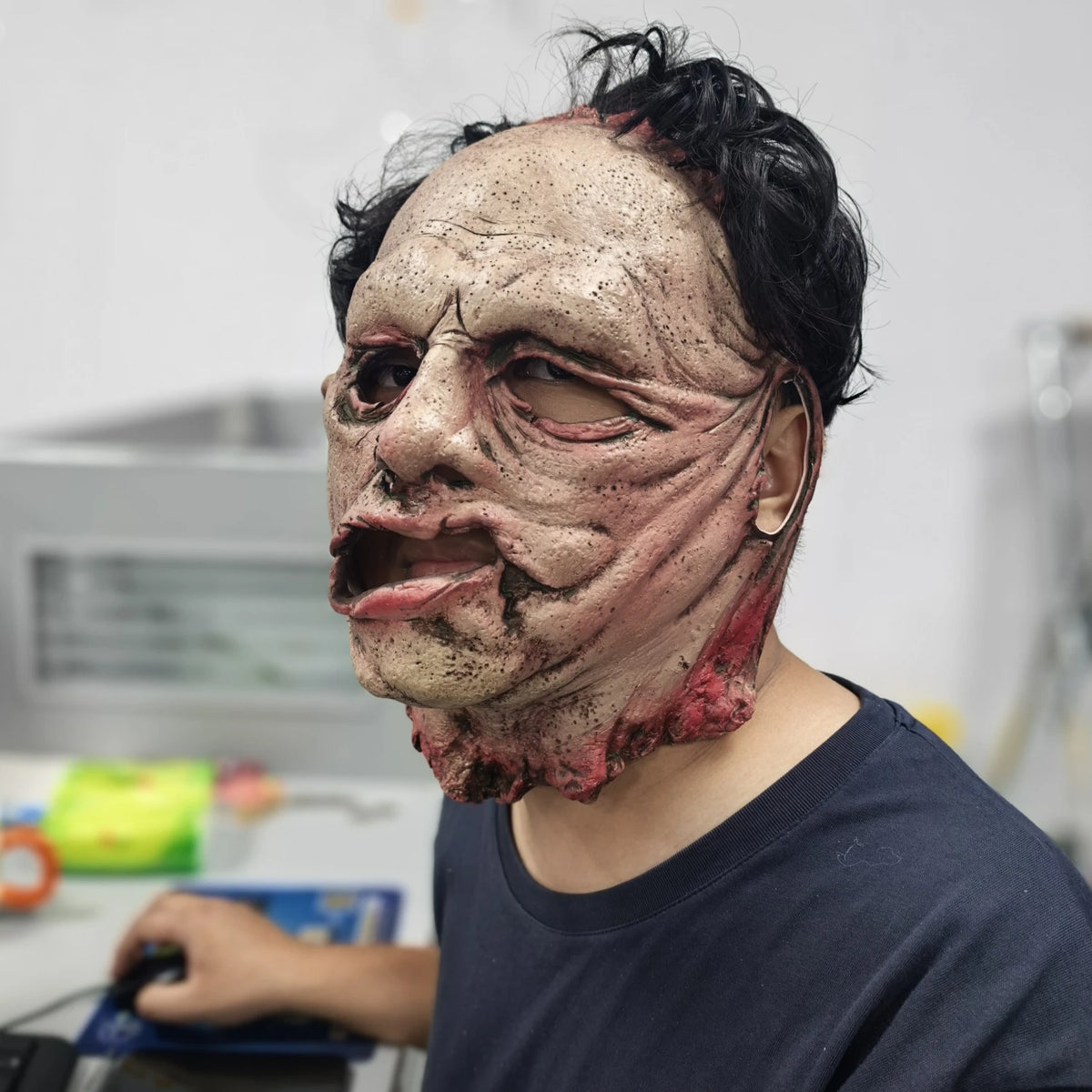 Masque d'Horreur en Latex Visage Écorché Réaliste