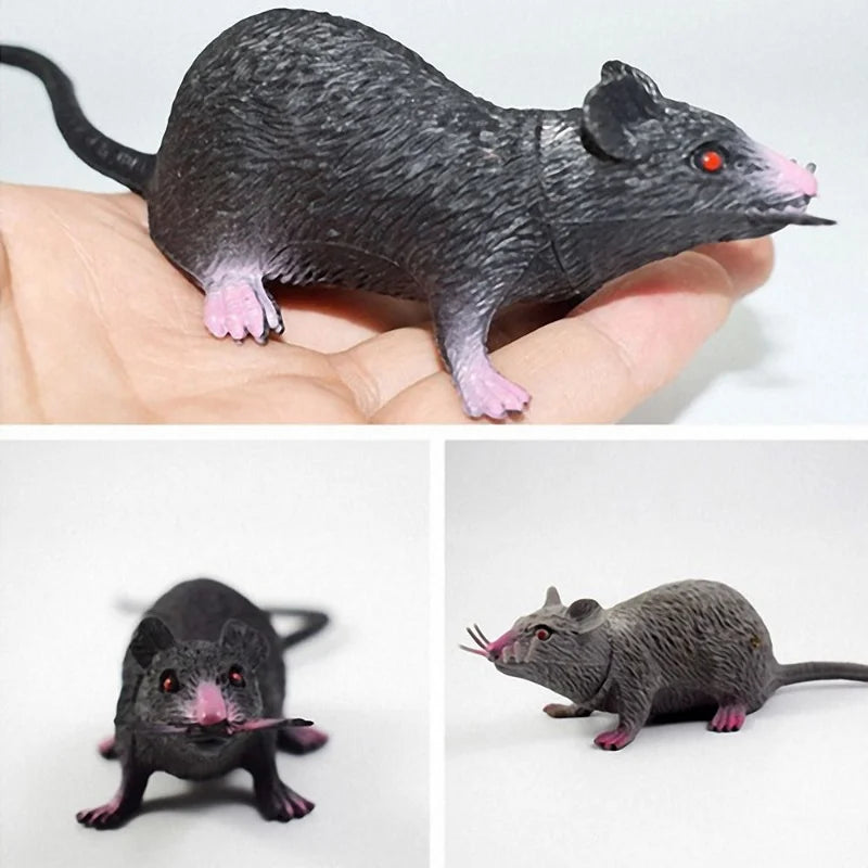 Lot de Faux Rats Réalistes en Caoutchouc