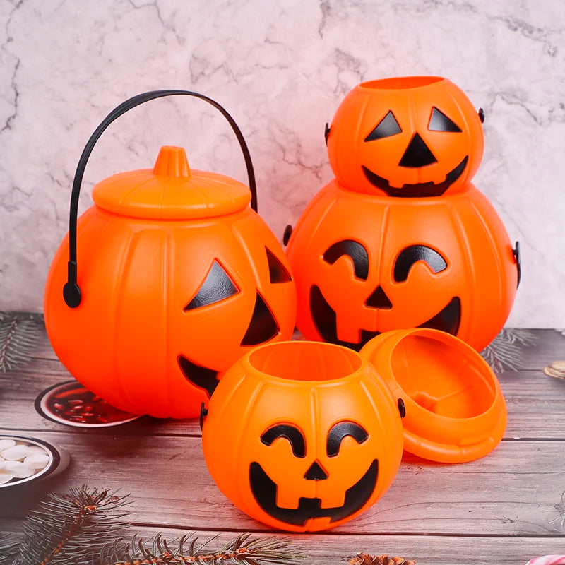 Seau et Pots Citrouille d'Halloween Orange
