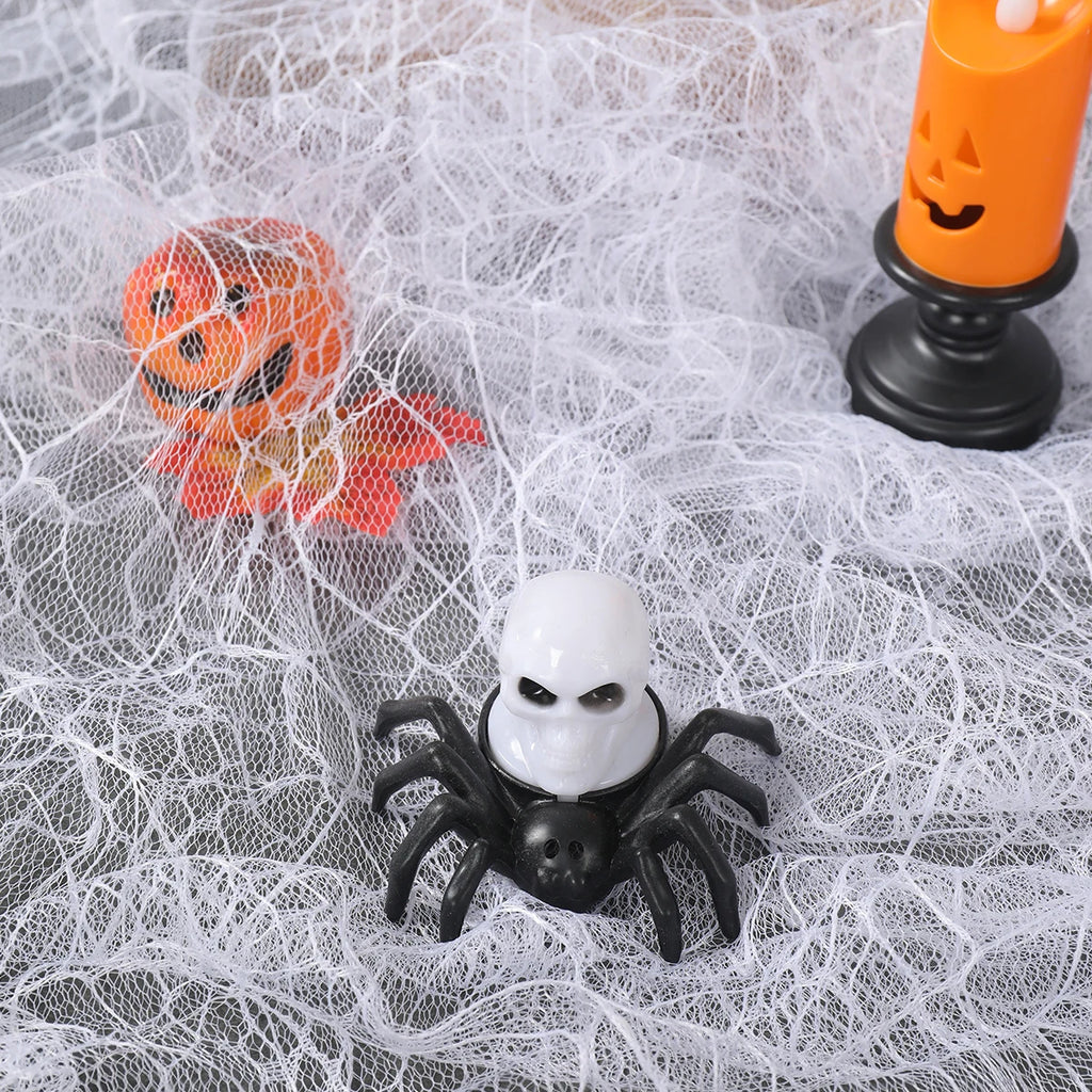 Chemin de Table Noir d'Halloween à Toile d'Araignée