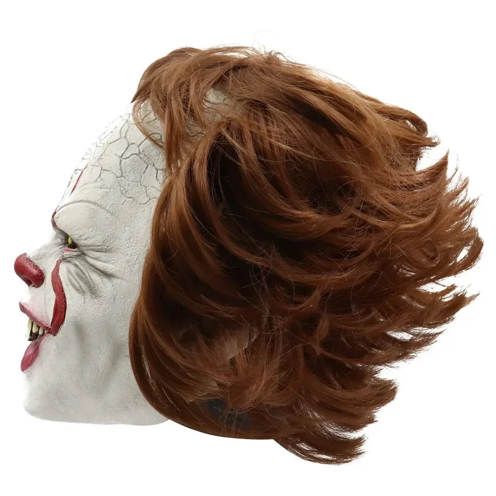 Masque d'Horreur Pennywise avec Cheveux Roux