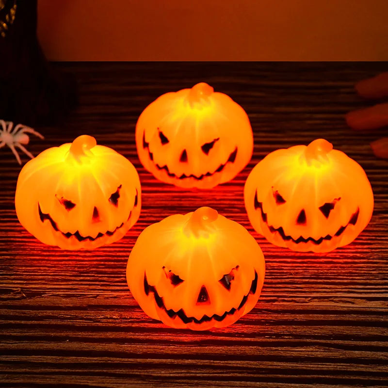 Arbre Lumineux d'Halloween avec Visage Effrayant et LED