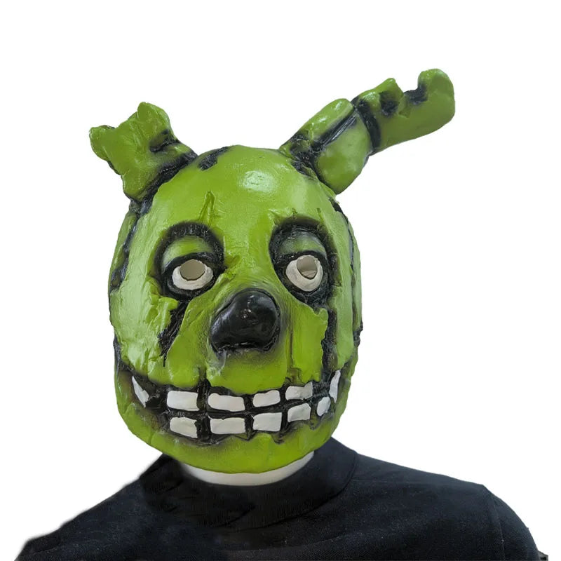 Masque de Lapin Vert Animatronique Effrayant