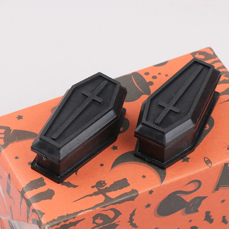 Mini Boîte Cercueil Noire à Croix pour Halloween