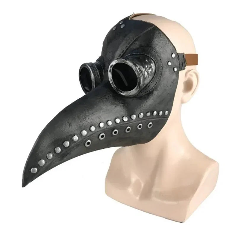 Masque de Peste Steampunk en Simili Cuir Noir