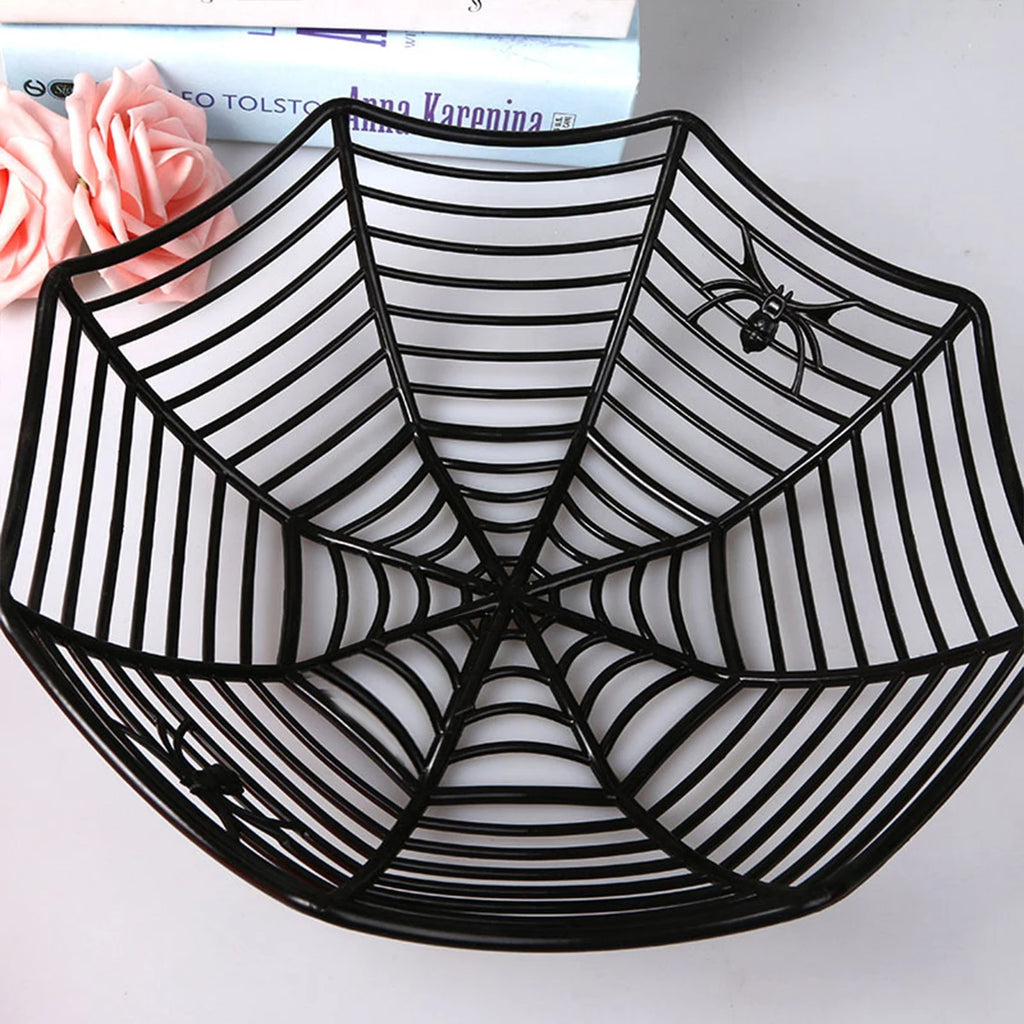 Corbeille à Bonbons Flexible Toile d'Araignée Halloween