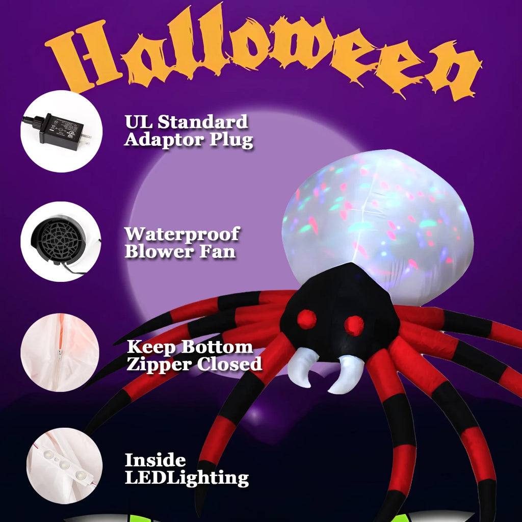 Fantôme Gonflable d'Halloween avec Chapeau de Sorcier