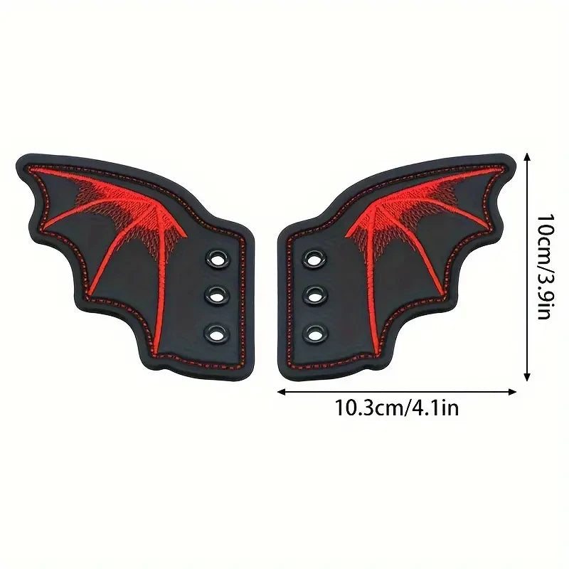 Ailes de Chauve-Souris pour Bottes, Noir Mat ou Scintillant