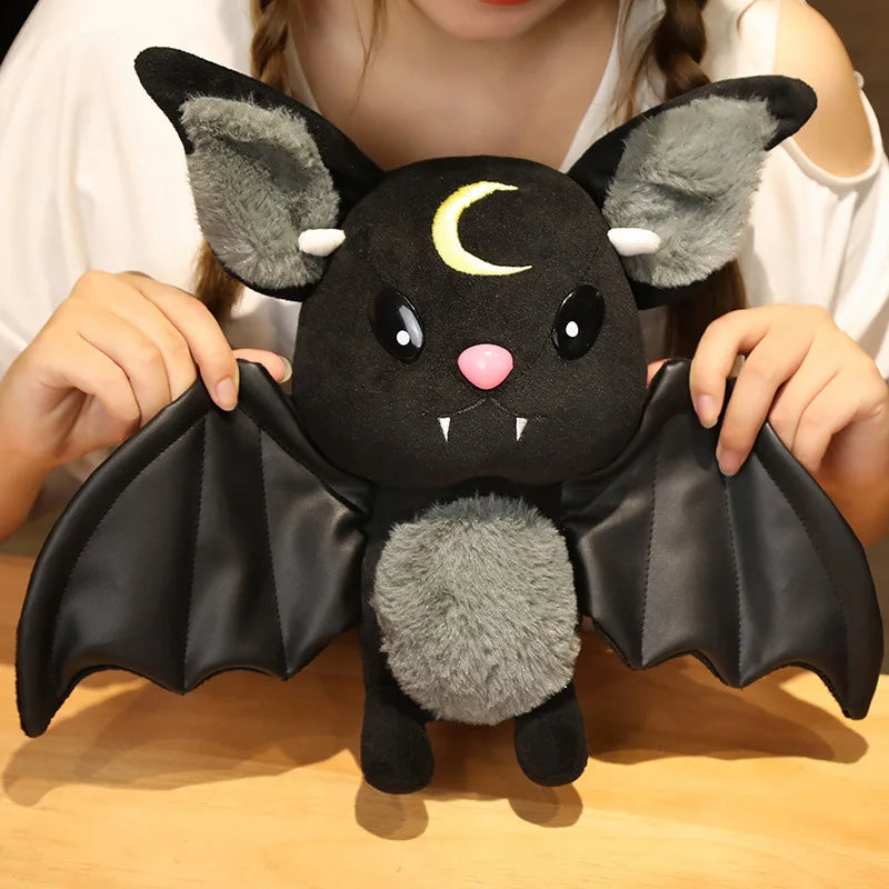 Peluche Chauve-Souris Gothique à Pentagramme et Lune
