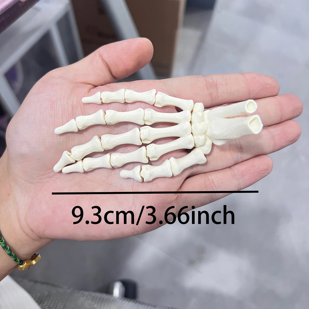Main Squelette Décorative en Plastique Couleur Os