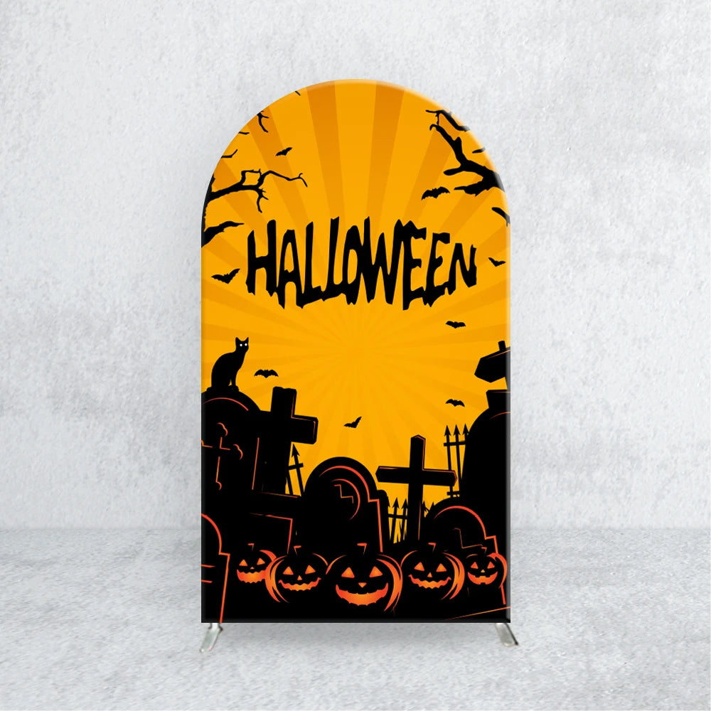 Jeu de 3 Housses Arches Halloween Citrouilles Sorcière
