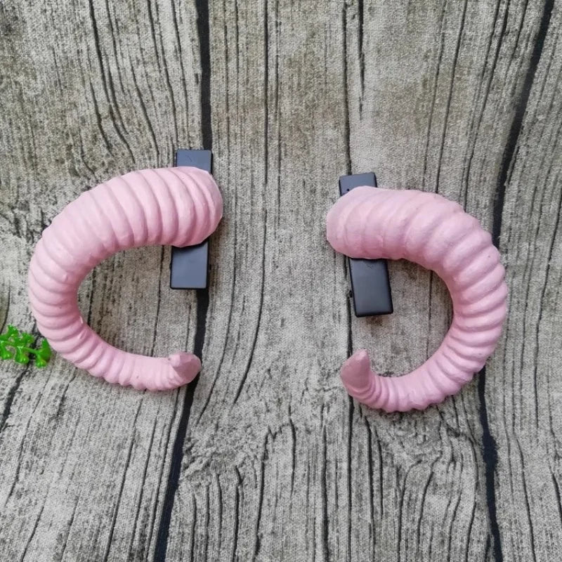 Cornes de Bélier Texturées à Clip pour Cosplay