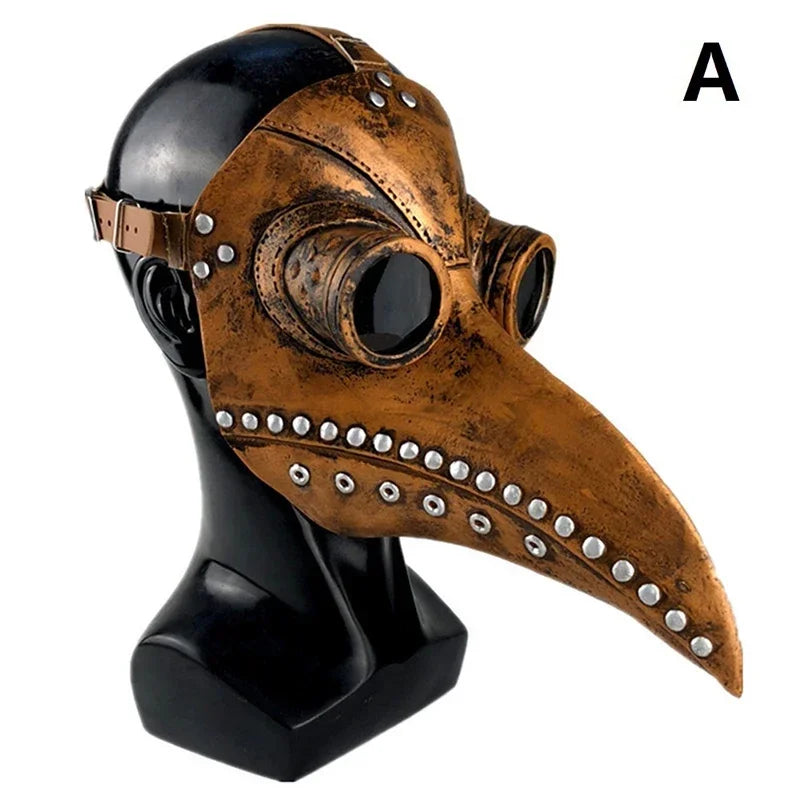 Masque de Médecin de la Peste Gothique en Cuir Vieilli