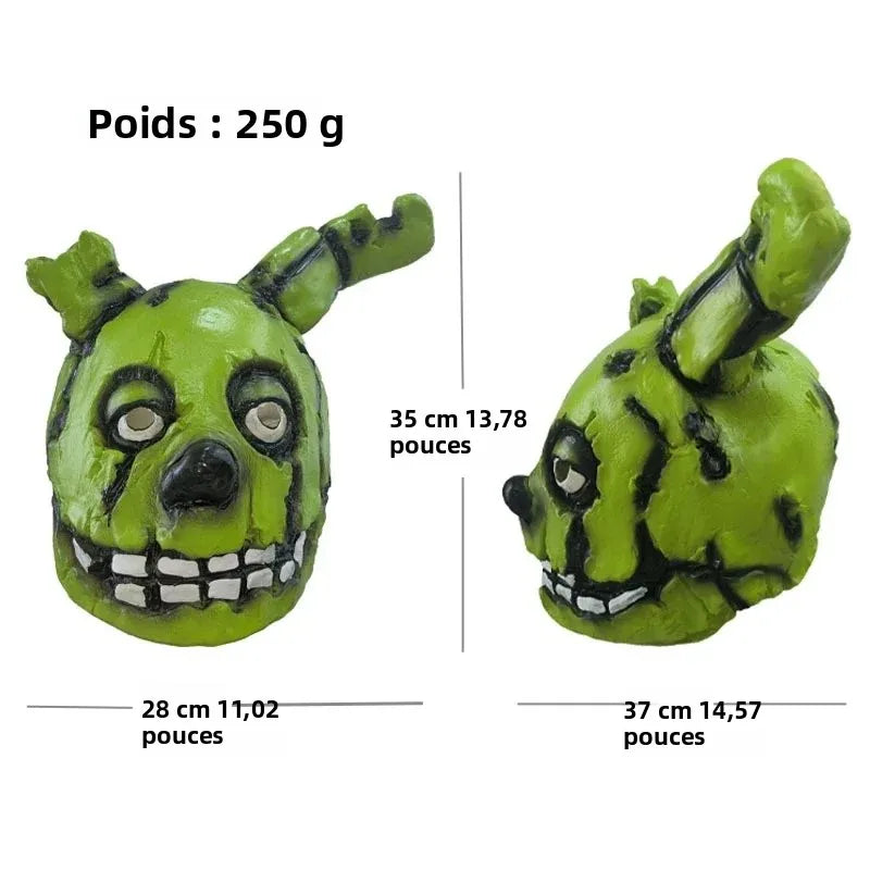 Masque de Lapin Vert Animatronique Effrayant