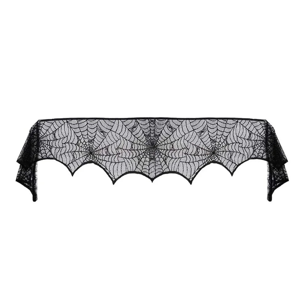 Abat-jour Halloween en Dentelle Noire Toile d'Araignée