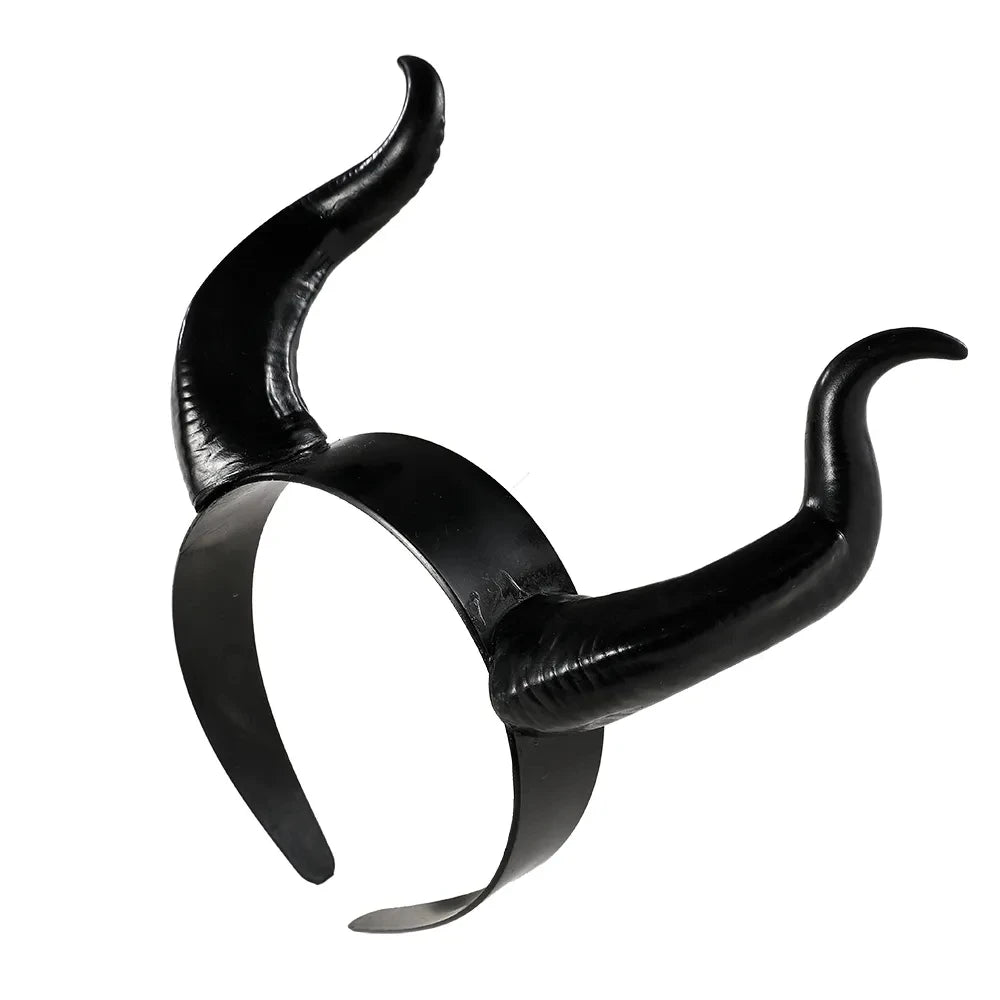 Serre-tête Noir à Cornes de Diablesse Pointues