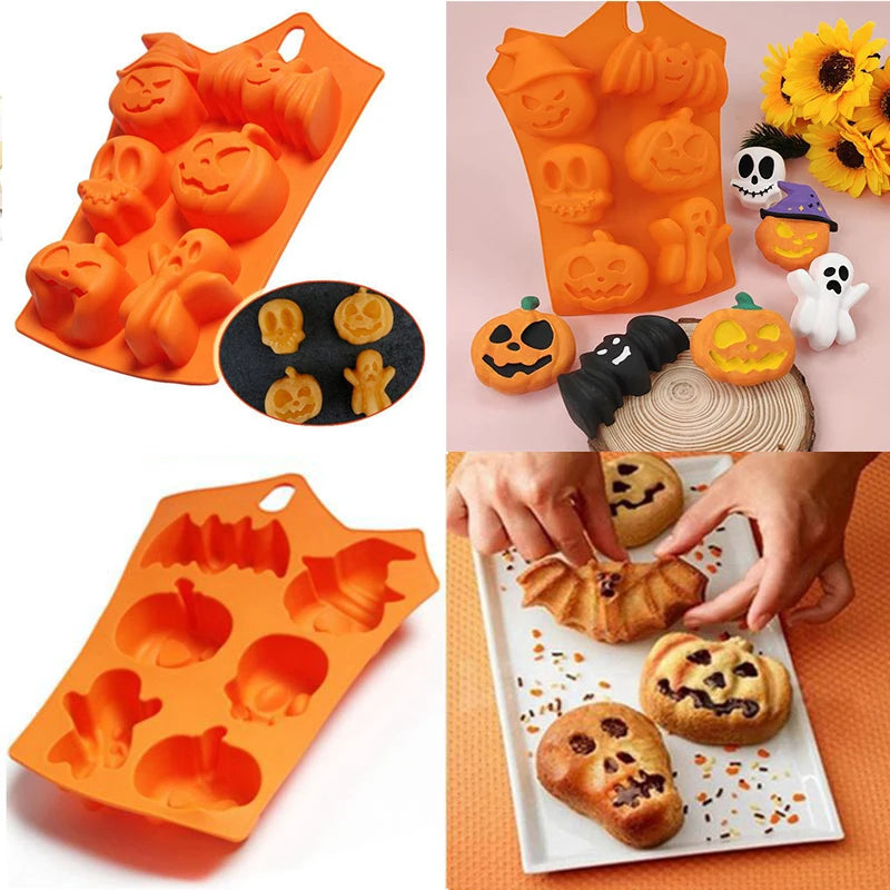 Moule en Silicone d'Halloween à Citrouille et Fantôme