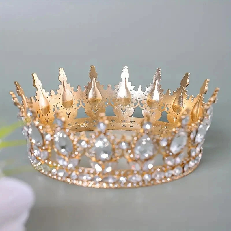 Parure Noire Couronne, Collier et Boucles Goutte