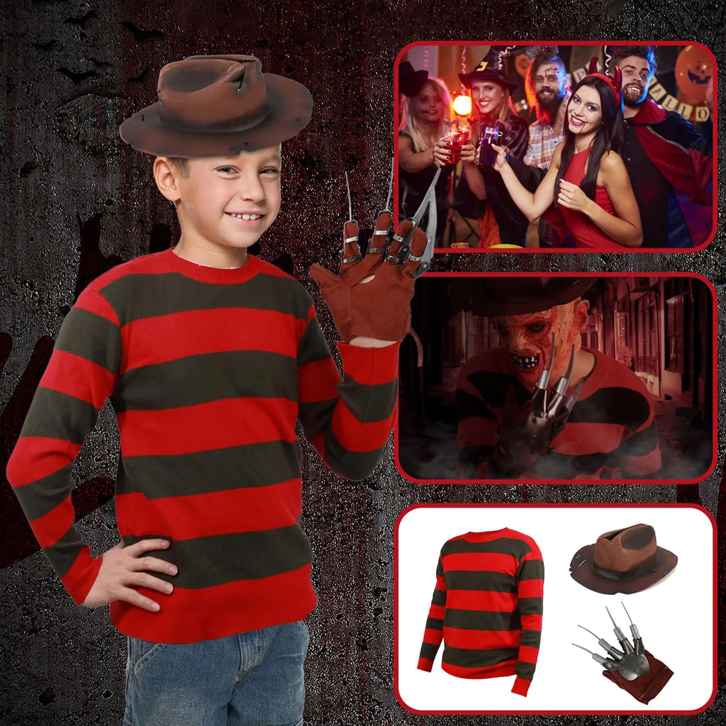 Déguisement Freddy Krueger Enfant Rouge et Vert