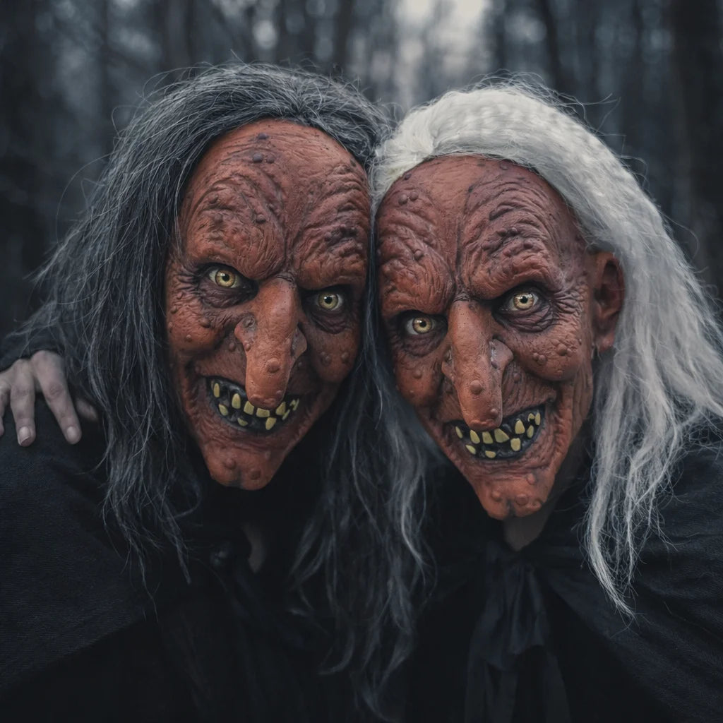 Masque Horrifique de Sorcière à Nez Crochu Réaliste