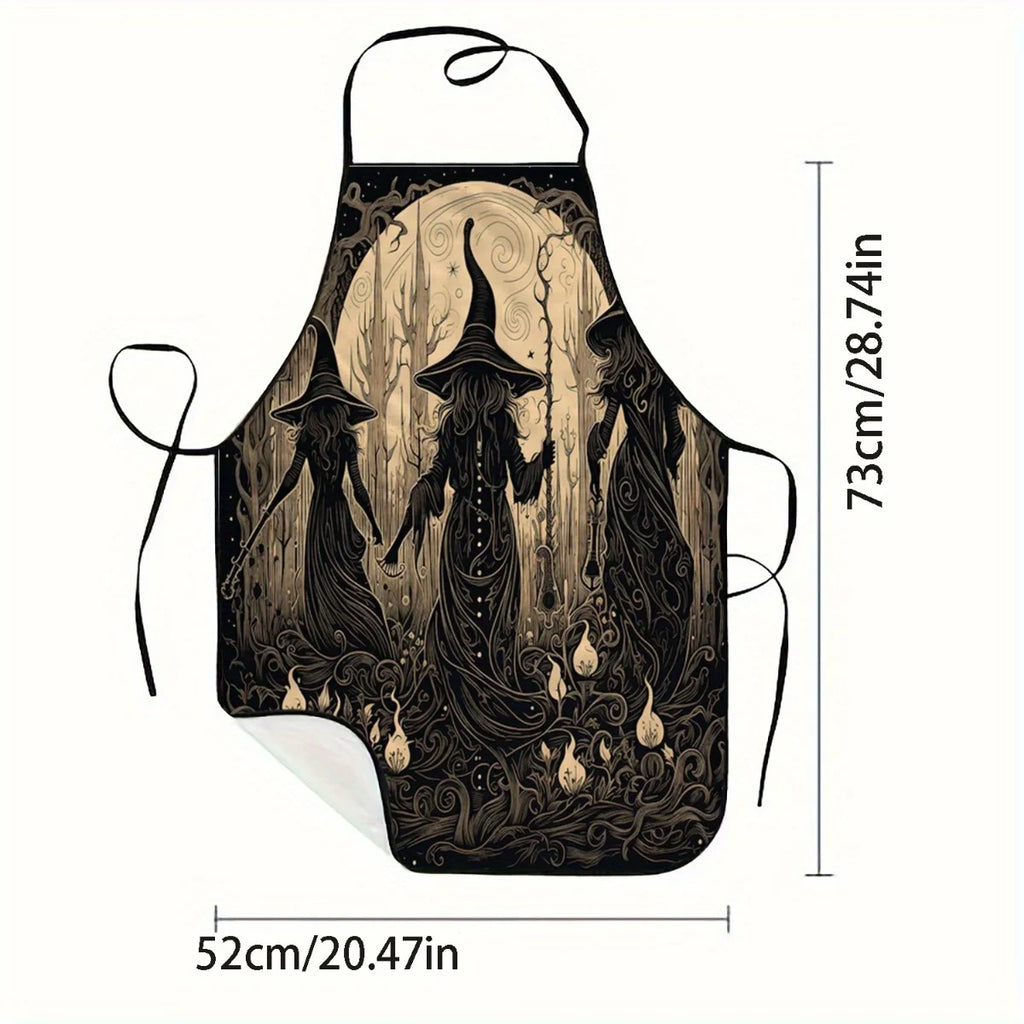 Tablier de Cuisine Gothique aux Trois Sorcières