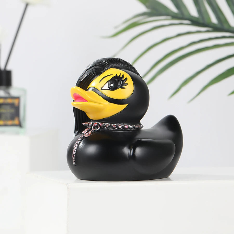 Canard de Bain Gothique Punk en Caoutchouc Noir