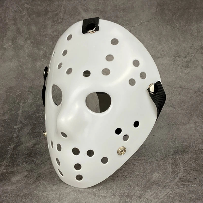 Masque d'Horreur Blanc Perforé Style Hockey