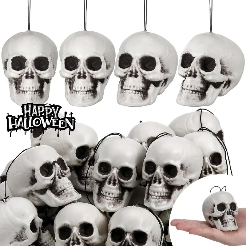 Mini Crânes Suspendus d'Halloween Effet Vieilli