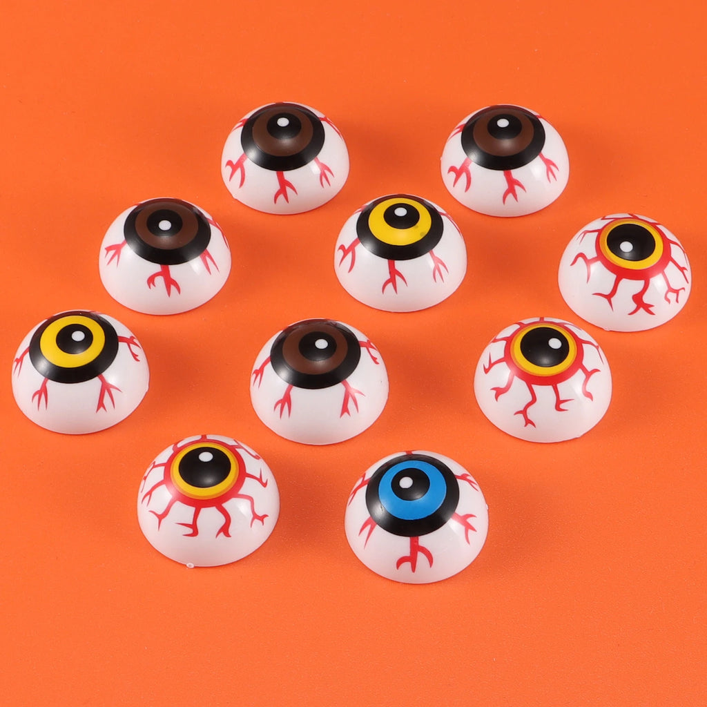 Yeux d'Halloween Multicolores à Veines Rouges