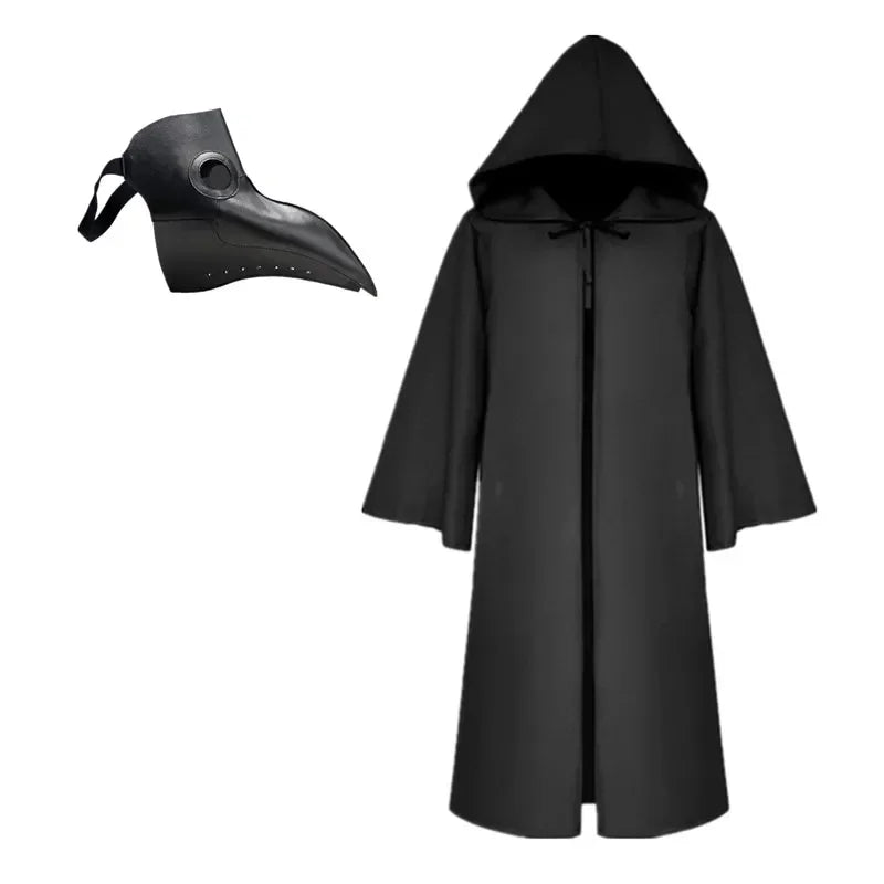 Costume de Médecin de la Peste: Masque Bec et Robe