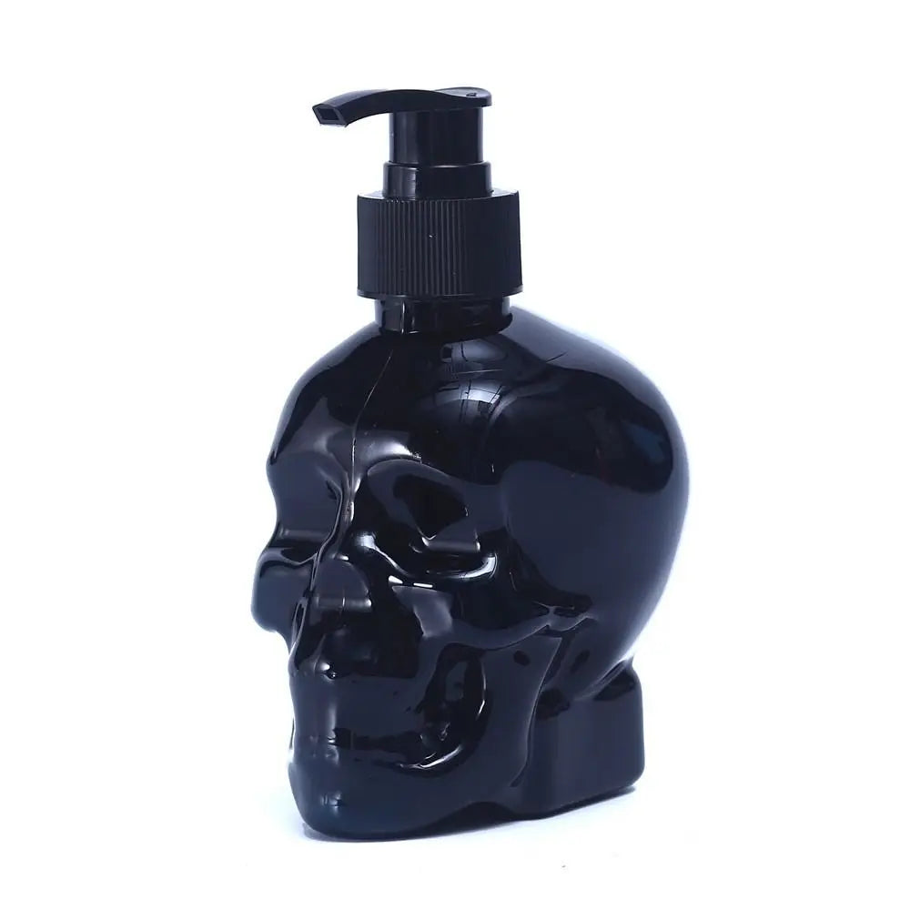Distributeur de Savon Tête de Mort Noir Brillant