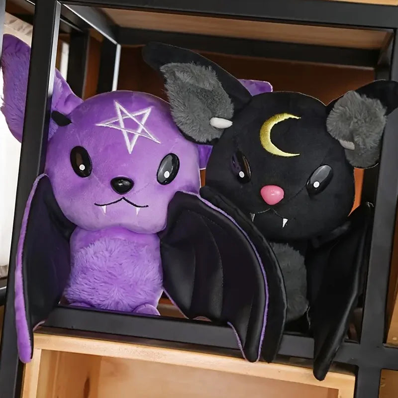 Peluche Chauve-Souris Gothique à Pentagramme et Lune