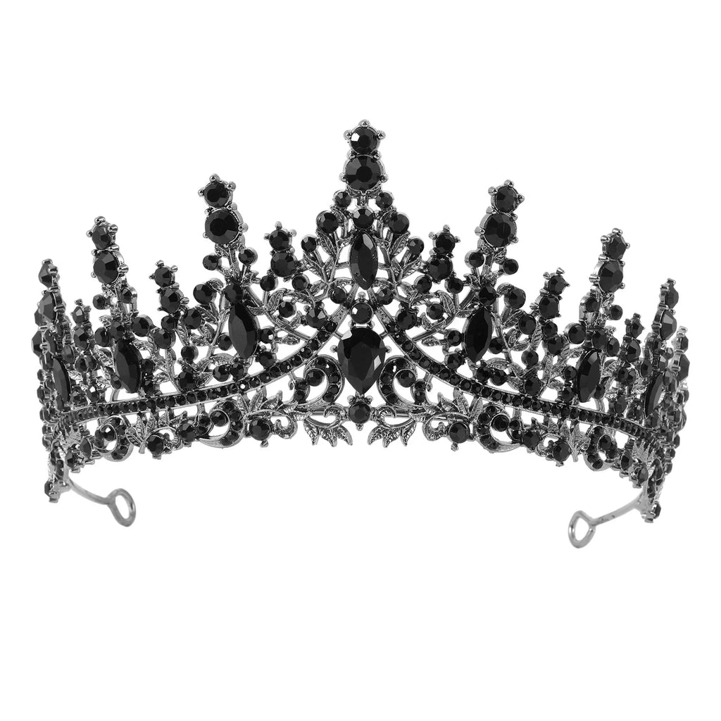 Kit de Mariée Gothique Noir Voile Tiare et Écharpes