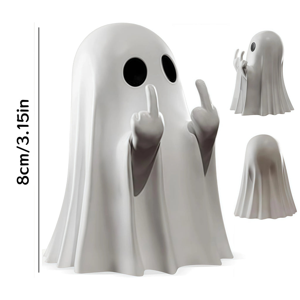 Figurine Fantôme Blanc en Résine Geste Impertinent