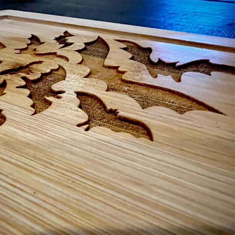 Planche à Découper en Bambou Gravée Chauves-Souris