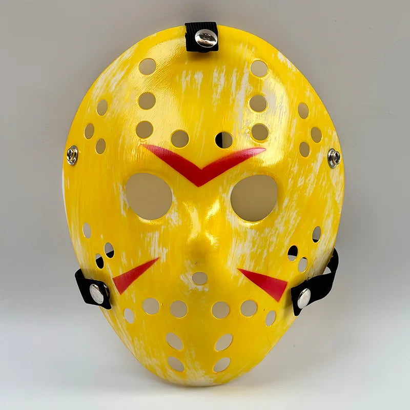 Masque de Hockey Horreur Blanc à Chevrons Rouges