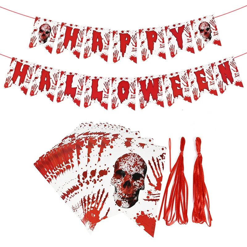 Kit de Décorations d'Halloween Sanglant avec Membres