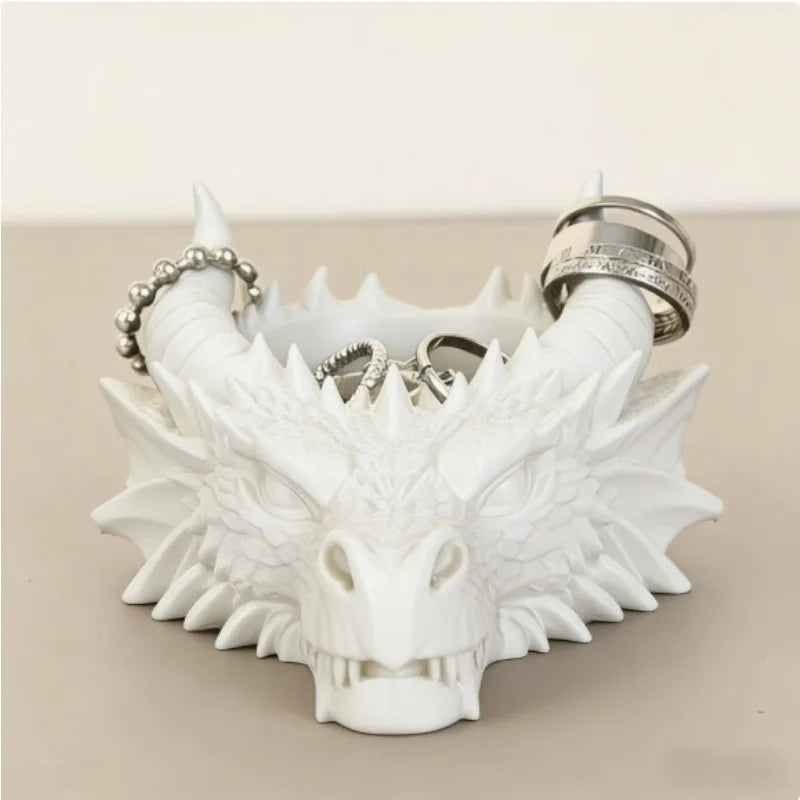 Vide-Poche Dragon Noir Mat en Résine