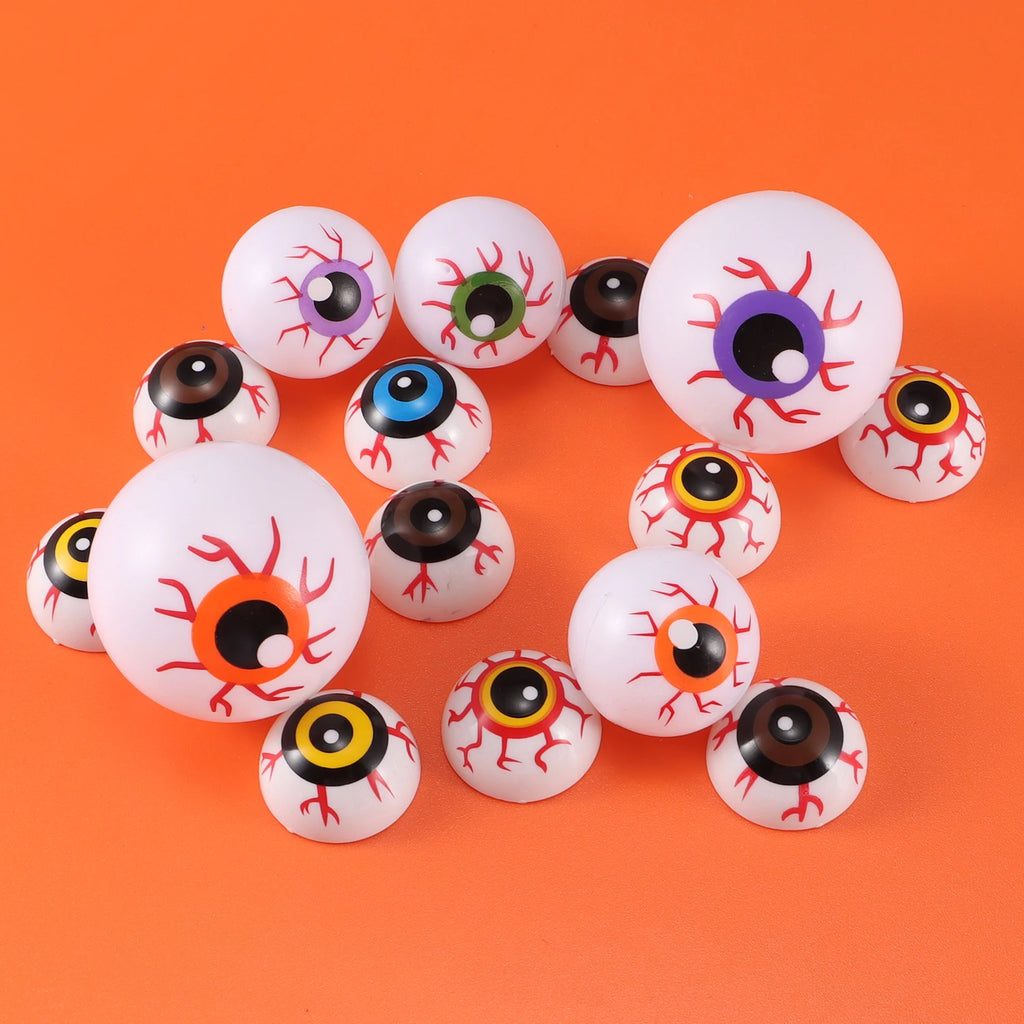 Yeux d'Halloween Multicolores à Veines Rouges