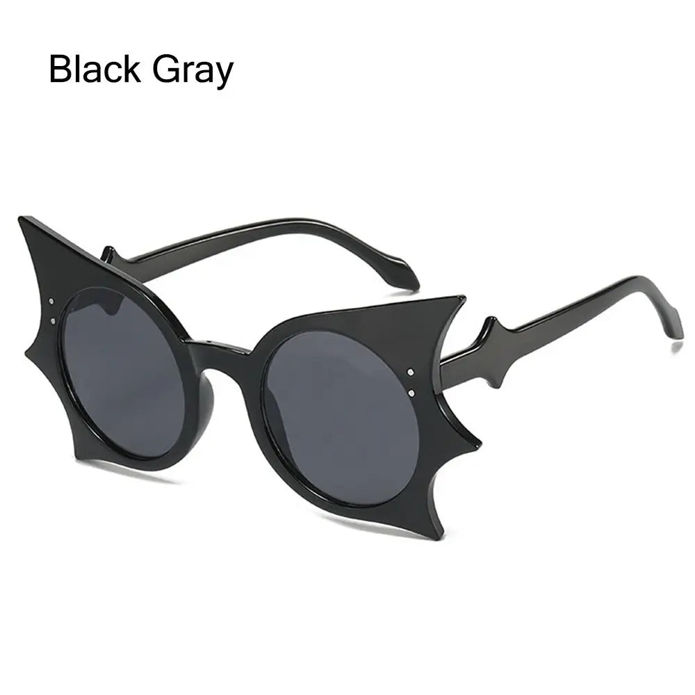 Lunettes de Soleil à Ailes de Chauve-Souris Noires Gothiques
