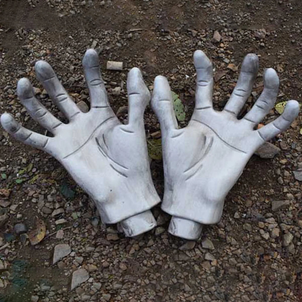 Sculpture en Béton Mains Entrelacées Gris Vieilli