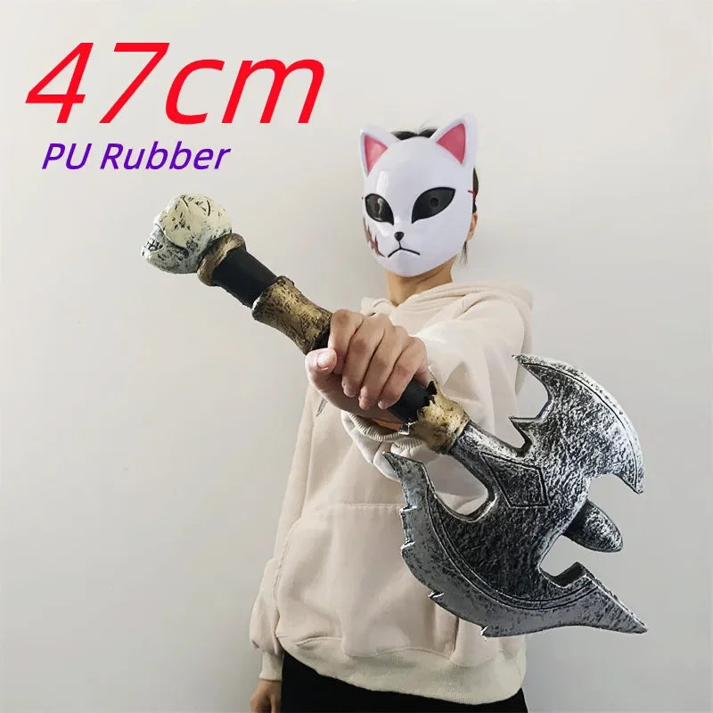 Hache de Costume 57cm en Caoutchouc PU Sanglante
