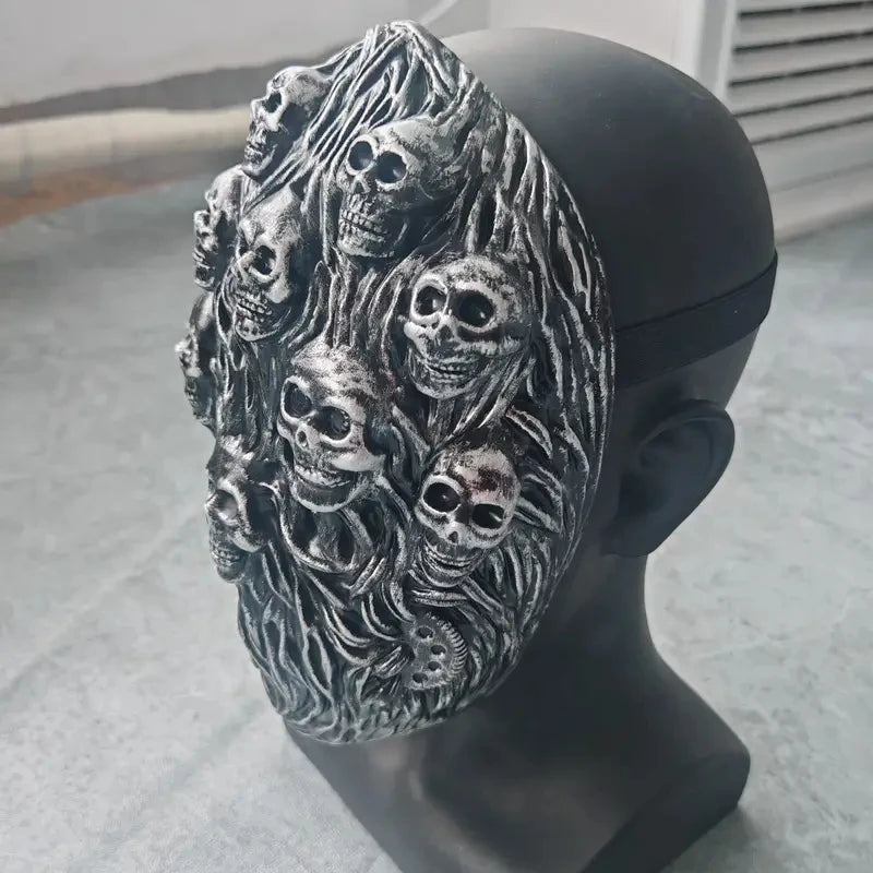 Masque d'Horreur en Résine à Crânes et Branchages