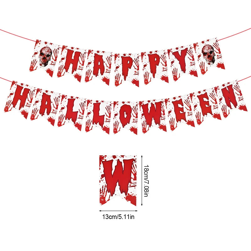 Kit de Décorations d'Halloween Sanglant avec Membres