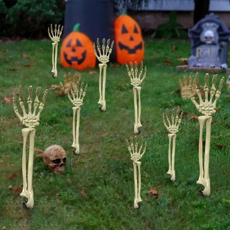 Bras Squelette de Jardin Halloween Effet Os Vieilli